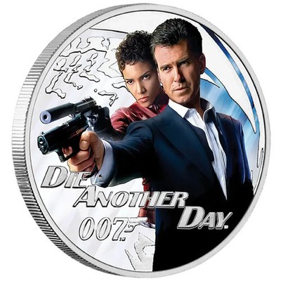 Silbermünze James Bond 007  Die Another Day  2022 - Tuvalu - 1/2 Oz PP in Farbe