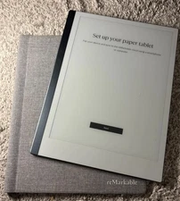 ReMarkable 2 Paper Tablet Bundle with Marker Plus and Gray Polymer Weave Folio