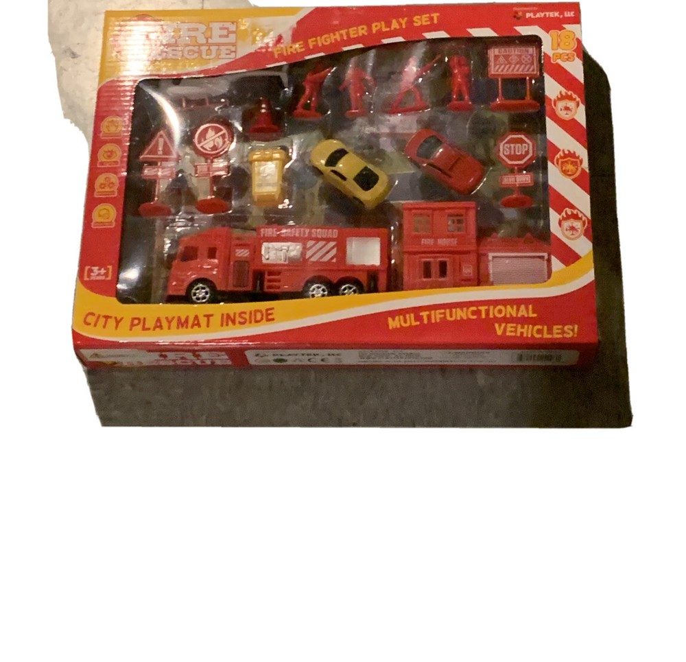 Emergency Fire Rescue First Responder Die Cast Trucks Mini Toy Vehicle Play Set