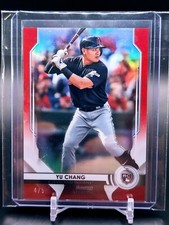 2020 Bowman Sterling Red Refractor BSR-73 Yu Chang Rookie RC #/5