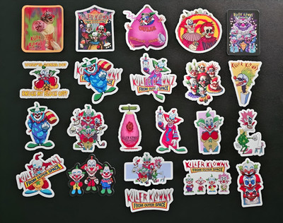 Killer Klowns From Outer Space Stickers Horror Movie Decals Shorty Clowns Vinyl