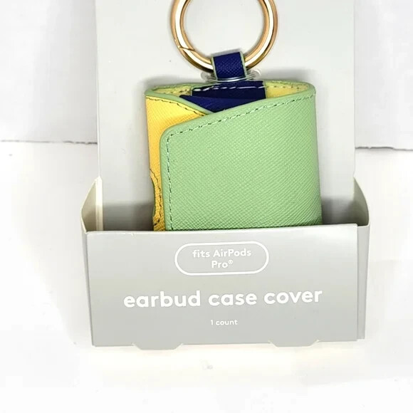 Heyday Earbud Case Cover for Air Pods Pro, Faux Leather with Clip, New