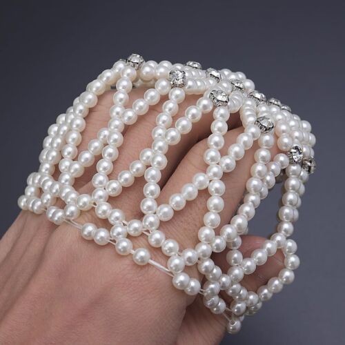 Pearl Hair Snood White Dance Hairnet for Performance Women Girls 1 PC - Picture 7 of 9