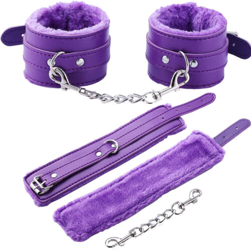 Kinky BDSM Kit Bondage Set Couples Sex Play Toy Restraints Cuffs Whip Handcuffs - Picture 22 of 27
