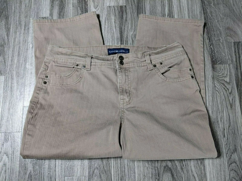 Pantalones de mezclilla Bandolinoblu para mujer talla 12 gris marrón Foto 3 de 4