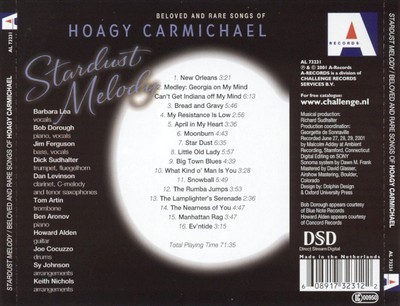 HOAGY CARMICHAEL STARDUST MELODY: BELOVED AND RARE SONGS OF HOAGY CARMICHAEL NEW