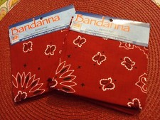 Carolina Bandanna Square 22" x 22" Bandana, Paisley Burgundy  100 Cotton  NWT