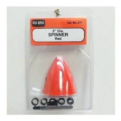DuBro DUB274 Red 2 Two Blade RC Remote Control Airplane Spinner 2'' 2 Inch
