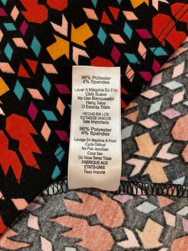 Falda Lularoe tamaño mediano sin forrar cintura elástica bolsillos estampados aztecas multicolor - Imagen 6 de 8