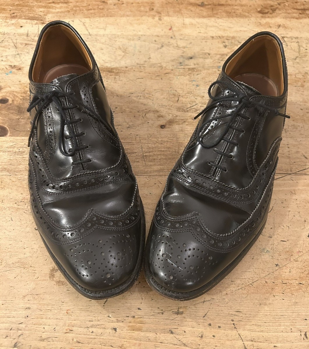 Allen Edmonds McAllister Mens 10 C Black Leather Wingtip  display picture 3