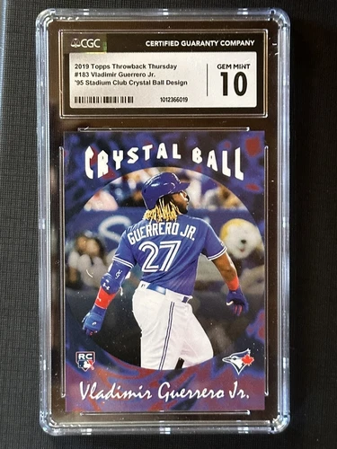 2019 Throwback Thursday #TBT /806 Vladimir Guerrero Jr CGC 10 GEM MT Rookie RC