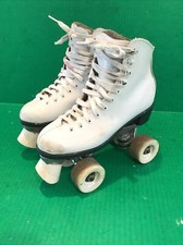 Dominion Canada White Boot ROLLER SKATES Women s sz 5.5 American Patriot Wheels