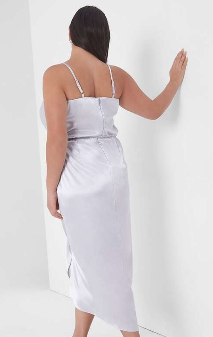 Sleeveless Sweetheart-Neck Satin Midi Dress-NWT 16 | eBay