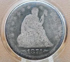 1874 Seated Liberty Quarter  - About Good - 1874 Silver Quarter / 1874 Liberty S