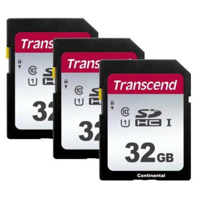 3 x Transcend SDHC 32GB Class 10 Memory for Nikon D7500 D5500 D5200 D3400  