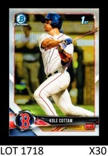 1-2018 BOWMAN CHROME DRAFT REFRACTOR KOLE COTTAM BRAVES QTY AVAILABLE