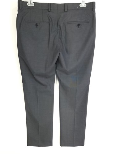 Traje Express Hombre Chaqueta 42R Gris Fotógrafo Ajustado Mezcla Lana Pantalones 34x32 - Imagen 16 de 24