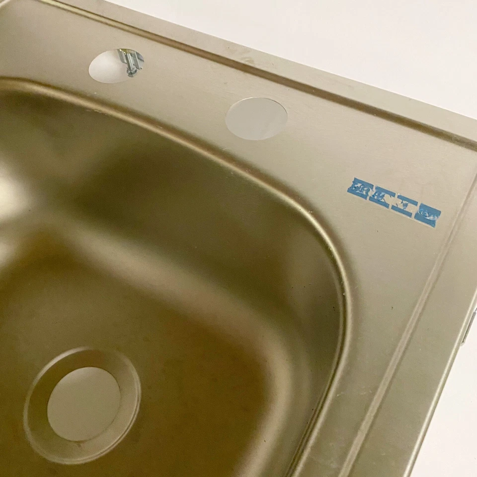 Fregadero de cocina/bar Franke de acero inoxidable de un solo cuenco de montaje superior Dropin 15"x15"  Foto 3 de 4