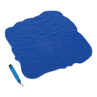 36'' X 36'' Blue Seamless Slate Concrete Cement Texture Imprint Stamp Skin Mat HOT