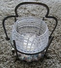 Vintage Plated Stand W/4 Golf Clubs & Cut Glass Preserve Jar 1900'S Very Nice