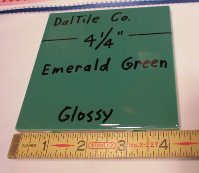 1 pc. Emerald Green: 4-1/4'' Glossy Ceramic Tile by Daltile, Discontinued Color
