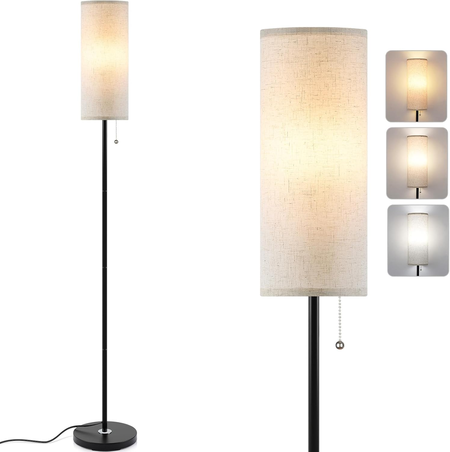 Modern 3-Tone Floor Lamp for Living Room - Minimalist Standing Light-image