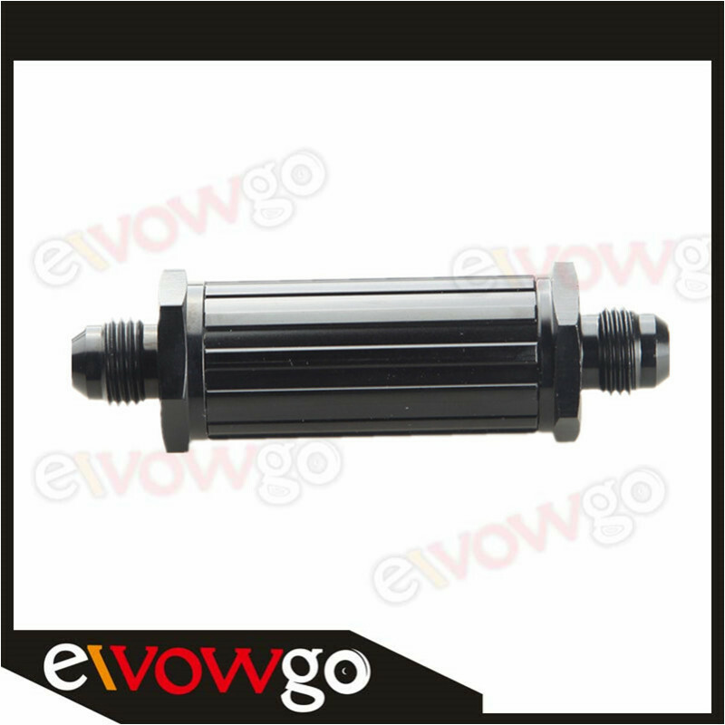 Billet Aluminum Alloy AN-6 AN6 6AN Magnetic Fuel Filter 30 Micron Black ...