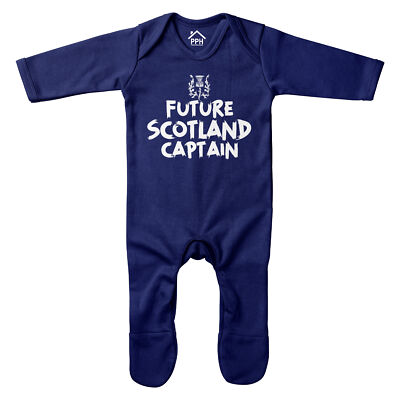 Future Scotland Captain Strampler Anzug Geschenk Rugby Baby schottische Distel Unterstützer