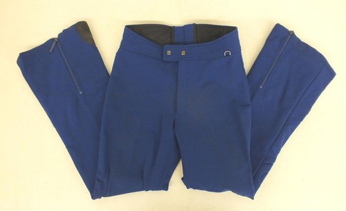 Blue Wool Blend Ski Racing Pants Size 
