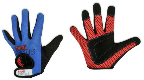 Guanti Kiddimoto full finger blu ciclismo bambini protettivi design blu - Foto 3 di 13