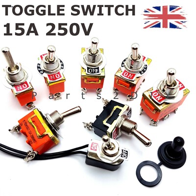 15A 250V 2/4/6 Pins Kippschalter Wippschalter Flip Auto Armaturenbrett Wasserdicht Abdeckung Taste