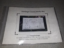 NEW RARE  LORRI BIRMINGHAM DESIGNS "HARDANGER CRYSTAL JEWELRY BOX" KIT
