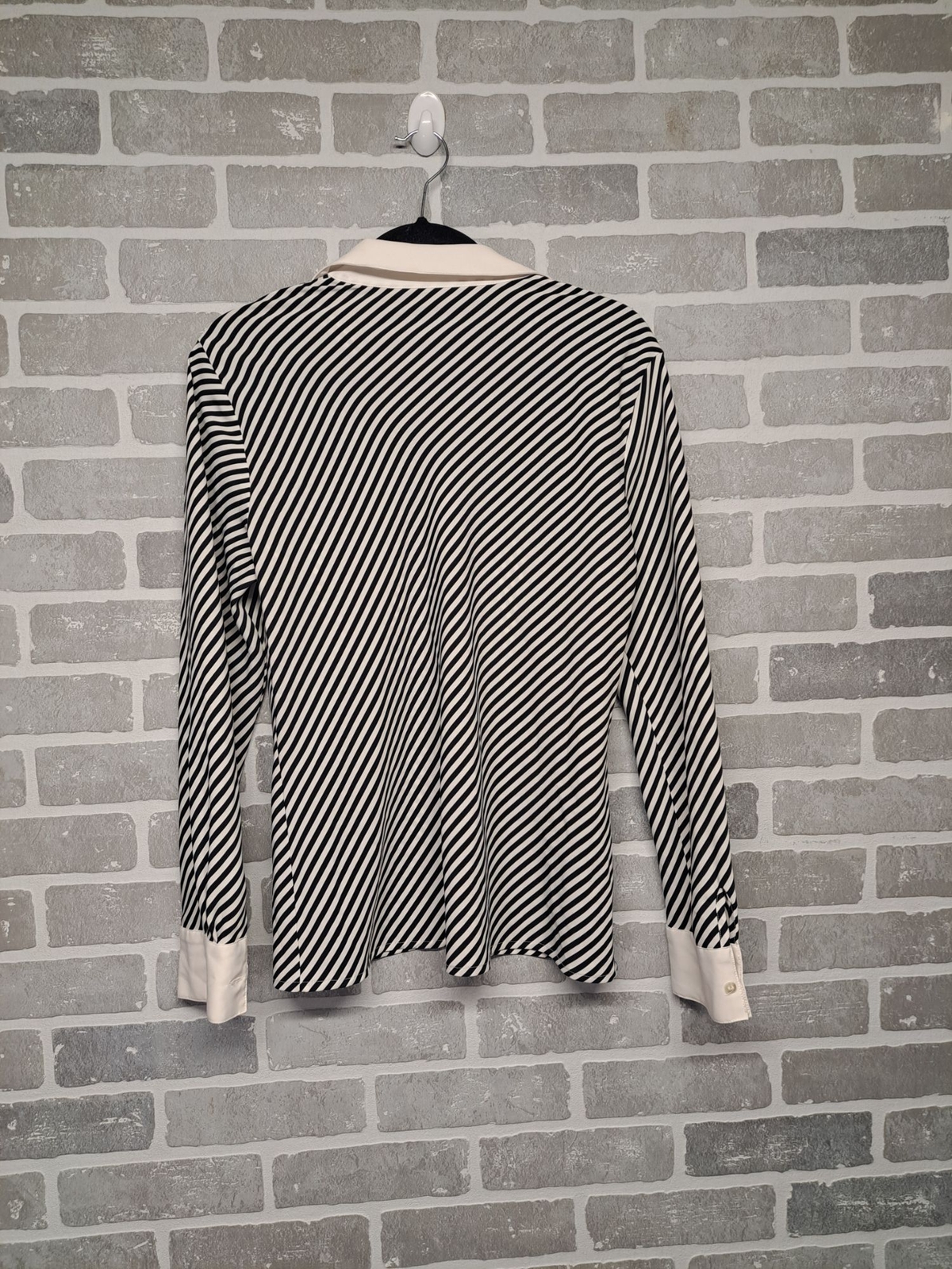 Notations 90s Striped Button Down,Long Sleeve Cla… - image 2