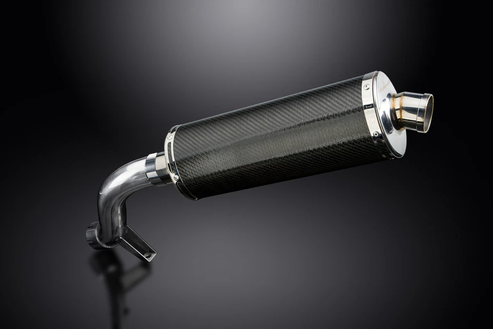 BMW R1200GS 2004-2009 Delkevic Slip On 14" Kit de silenciador de escape de carbono ovalado Foto 3 de 4