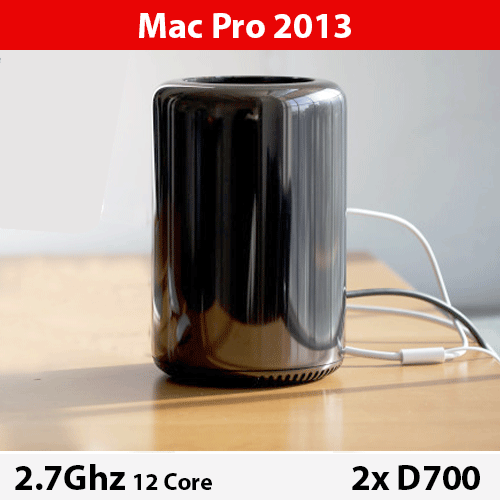 2013 Mac Pro 2.7GHz 12-Cores Doppelt D700 64GB RAM 1TB Pcie Nvme Flash - Bild 1 von 1