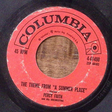 PERCY FAITH GO-GO-PO-GO/THE THEME FROM A SUMMER PLACE COLUMBIA VINYL 45 53-70