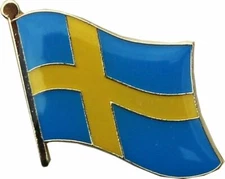 SWEDEN LAPEL HAT FLAG PIN - NEW PREMIUM QUALITY