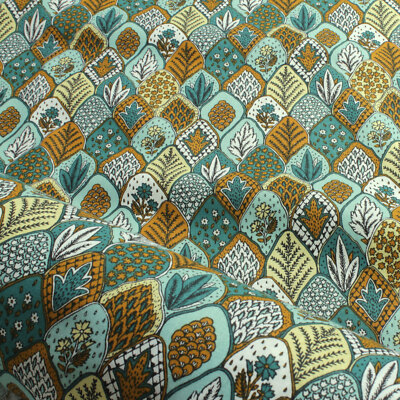 Baumwollstoff Petrol Muster Baumwollstoff Petrol Mit Kleinen