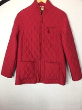 Woman’s John Partridge Red Quilted Jacket Size Xs Pockets Lined Country Outdoors