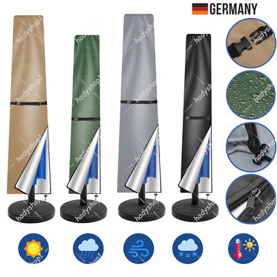 Sonnenschirm Schutzhülle Wasserdicht mit Stab & Reißverschluss für Ø3m Schirme