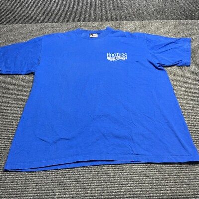 Vintage Hooters University San Diego CA Mens XL King Fashion Blue Embroidered