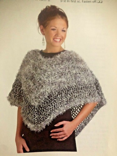 2 Knitting Crochet Pattern Books Poncho Perfection & Ponchos Panache 20 Designs! - Picture 11 of 12