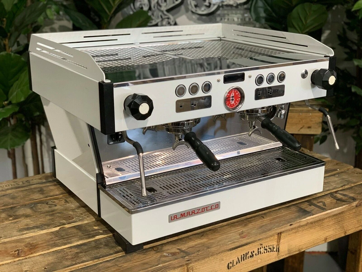 LA MARZOCCO LINEA PB 2 GROUP WHITE BLACK TRAY ESPRESSO COFFEE
