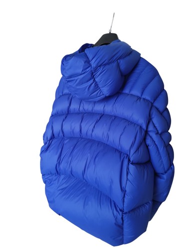 Bomber piumino donna blu elettrico con cappuccio tasche con cerniera Offerta - Foto 7 di 12