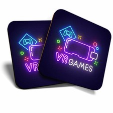 2 x Coasters - Virtual Reality VR Games Gaming Home Gift #14757