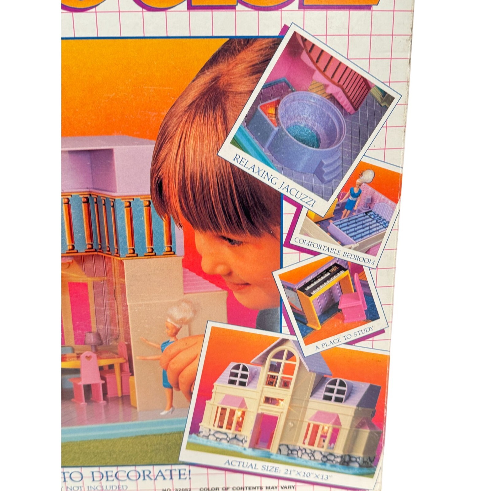 Vintage 1980s/90s Blue Box Toys Light Up Dream House Dollhouse w