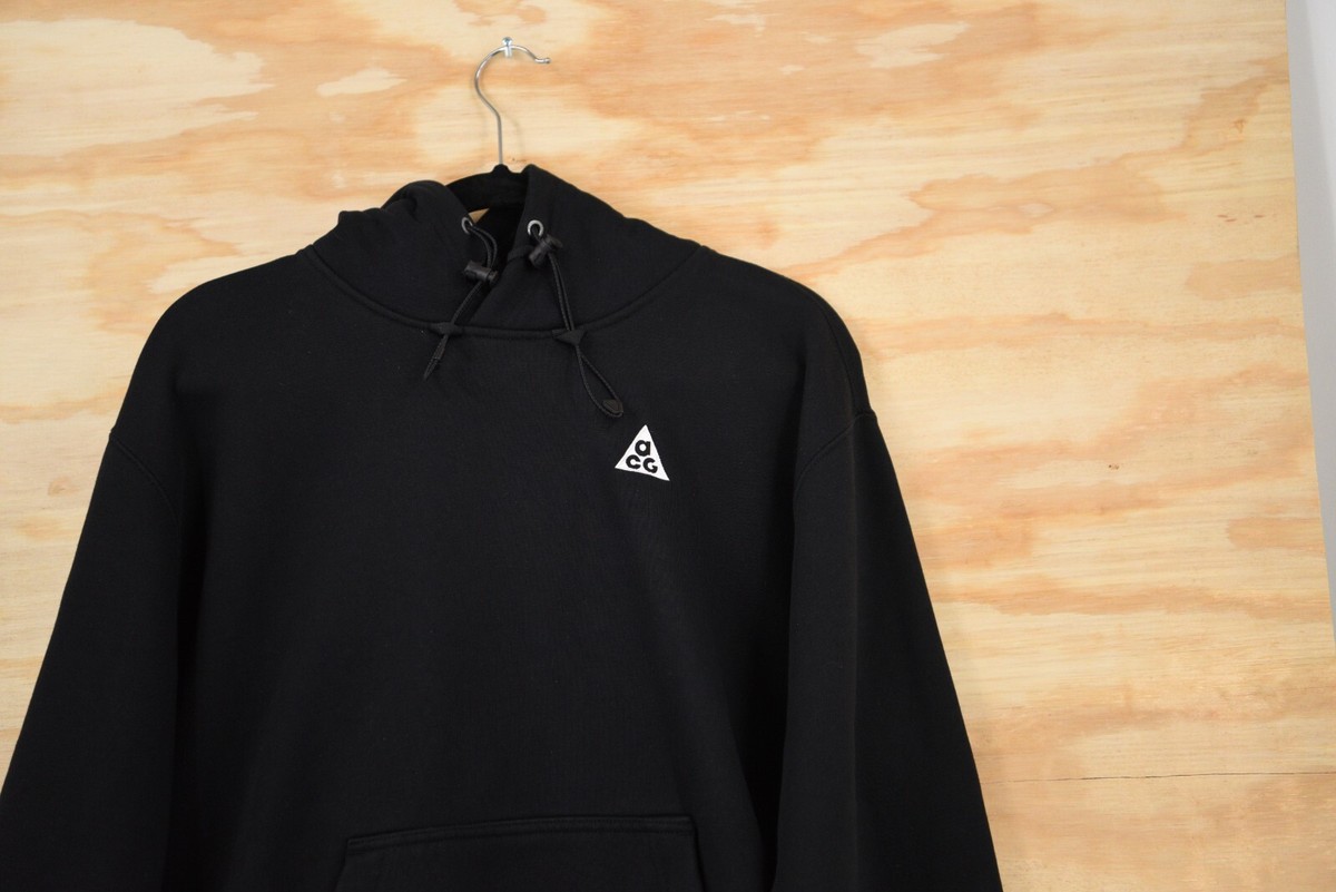 Nike ACG Therma-FIT TUFF Fleece Black Oversized Hoodie Size XS