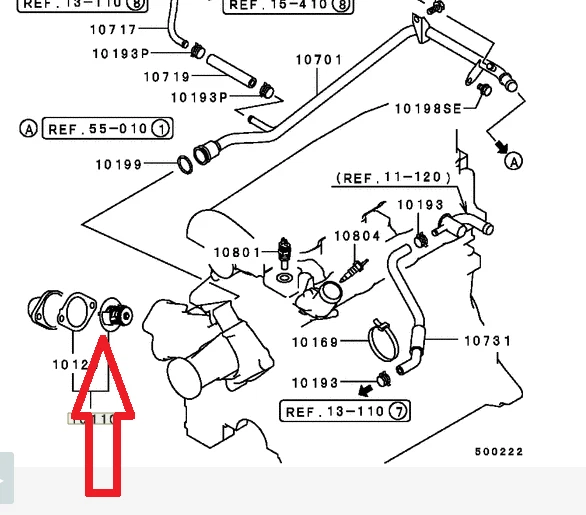 MITSUBISHI L200 L300 L400 VAN PAJERO MONTERO TRITON STRADA THERMOSTAT KIT NEW Foto 2 de 4