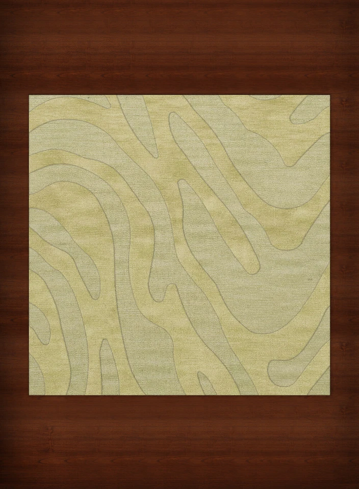 Green Swirls Lines Stripes Transitional Area Rug Animal Print DV2 - Image 2 of 2