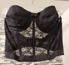 VTG 80s Madonna Style BUSTIER LACE BRA Lined 38C Worn On MTV Video FREE SHIPPING